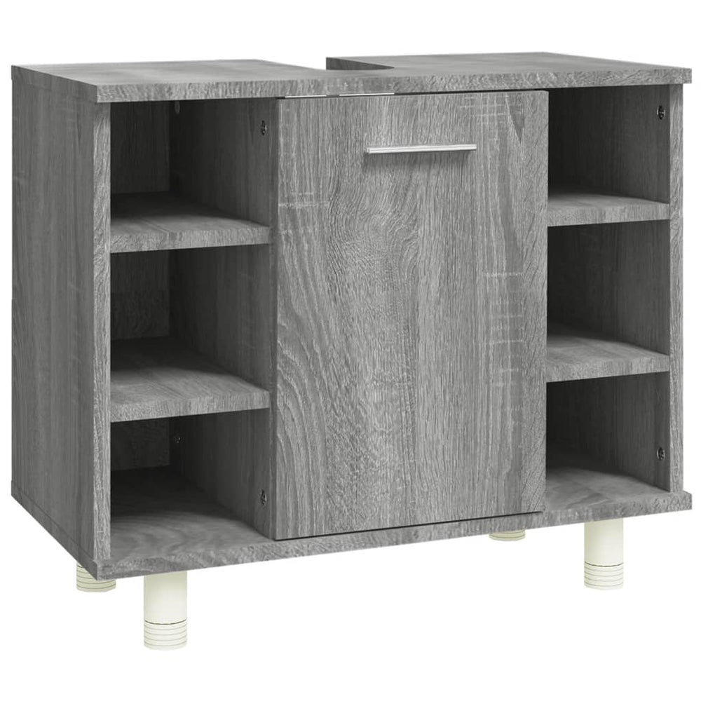 Badkamerkast 60x32x53,5 cm bewerkt hout grijs sonoma eikenkleur MeubelReus