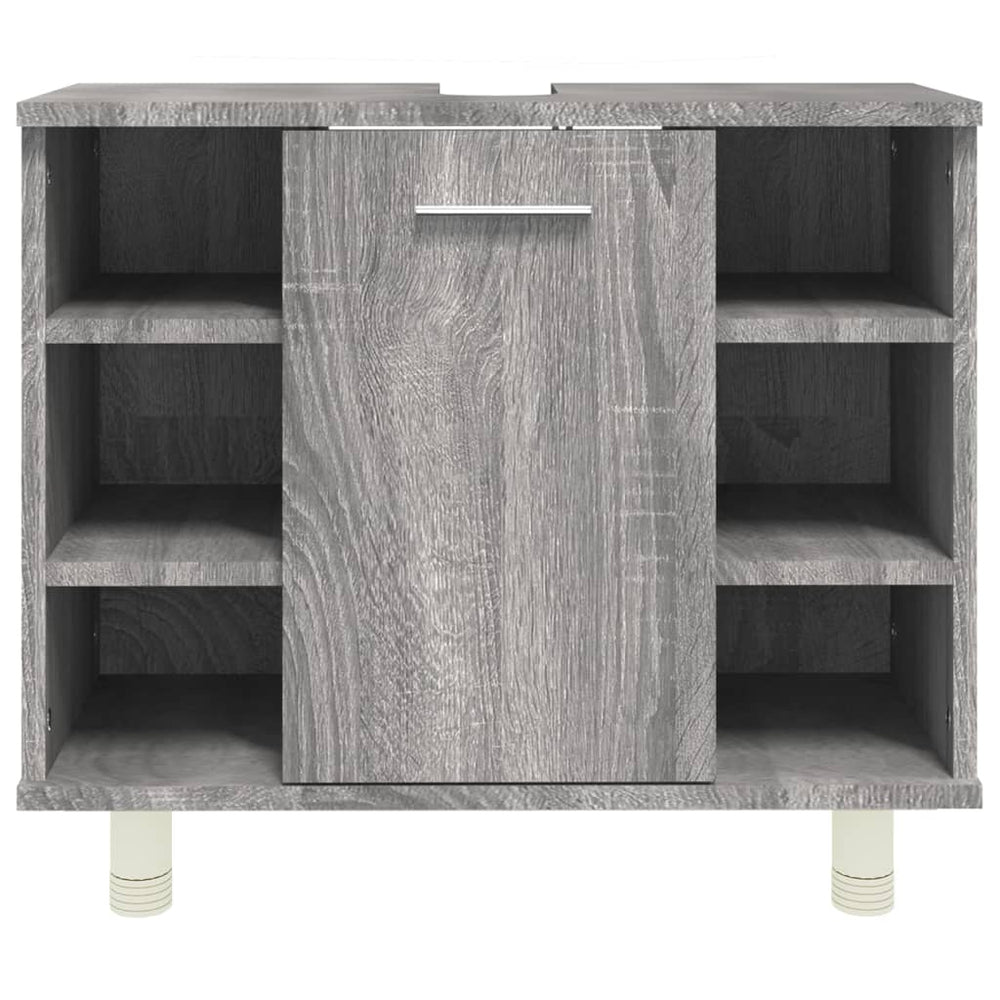 Badkamerkast 60x32x53,5 cm bewerkt hout grijs sonoma eikenkleur MeubelReus