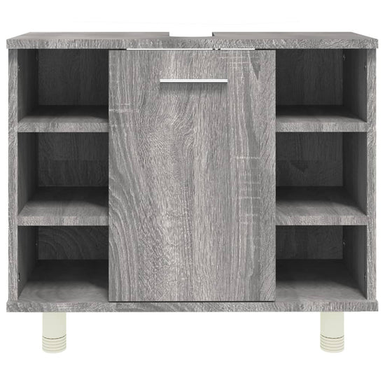 Badkamerkast 60x32x53,5 cm bewerkt hout grijs sonoma eikenkleur MeubelReus