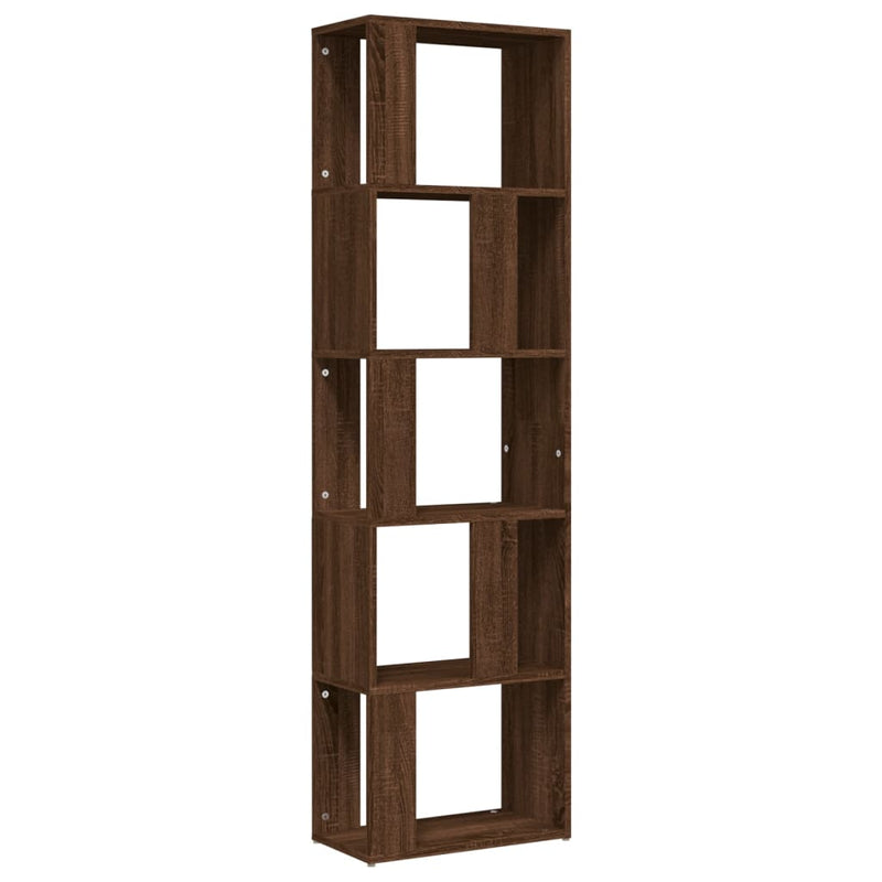 Boekenkast 45x24x160 cm bewerkt hout bruin eikenkleur MeubelReus