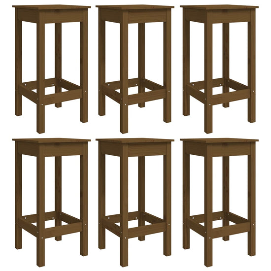 7-delige Tuinbarset massief grenenhout honingbruin MeubelReus