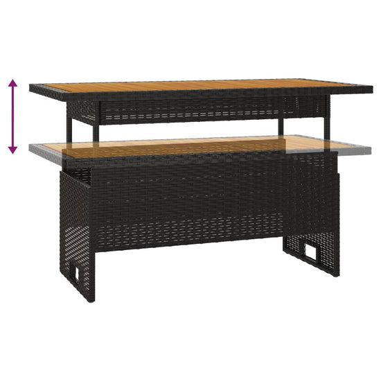 2-delige Loungeset met kussens poly rattan zwart MeubelReus