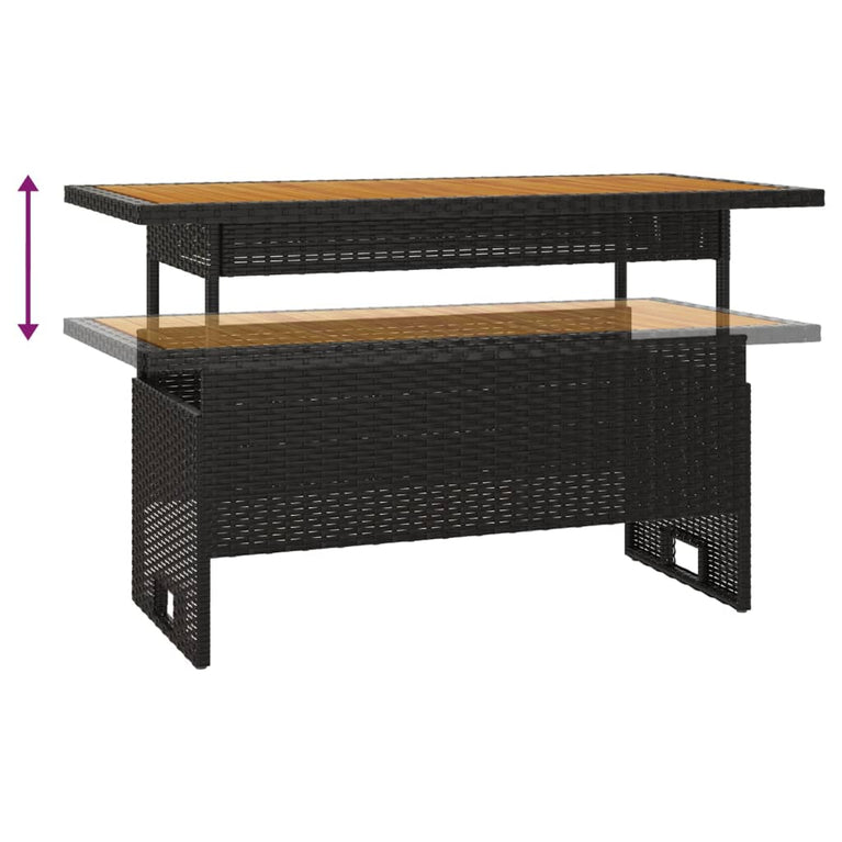2-delige Loungeset met kussens poly rattan zwart MeubelReus