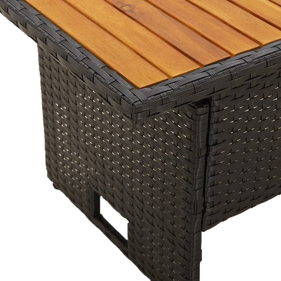 2-delige Loungeset met kussens poly rattan zwart MeubelReus