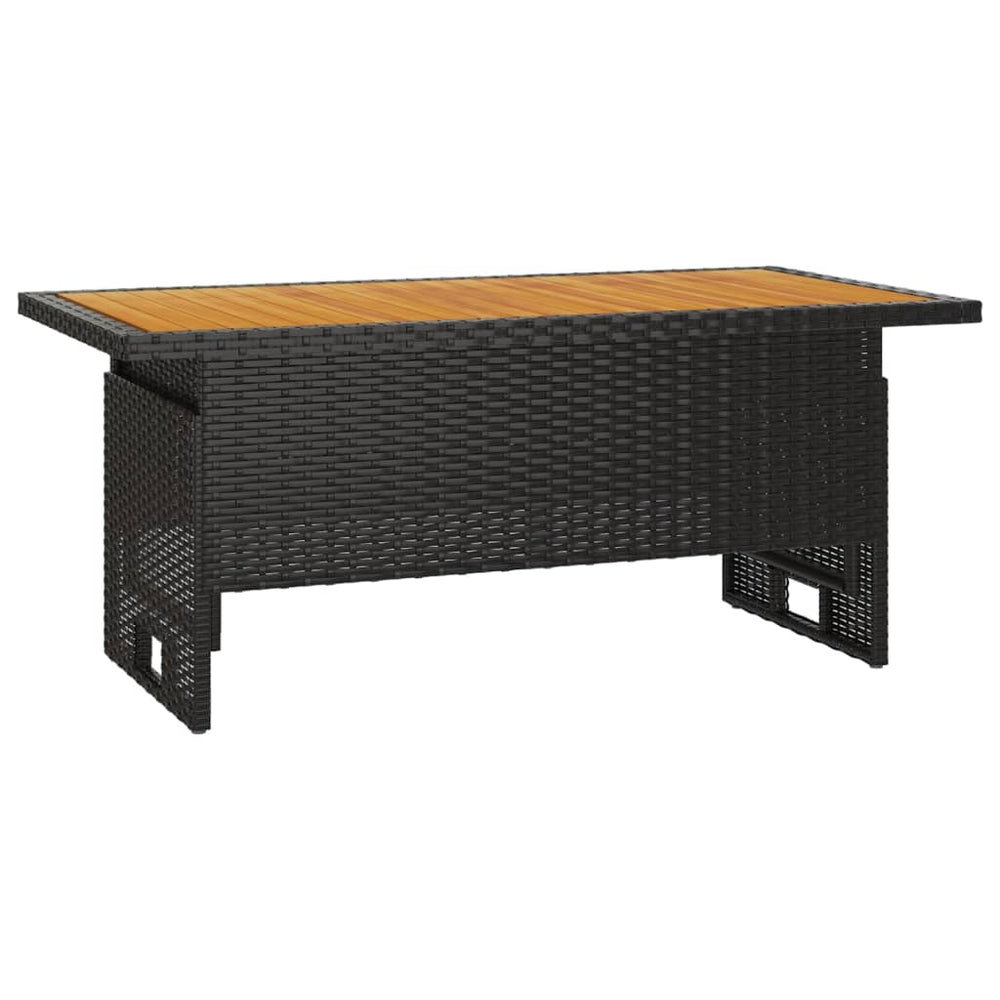 3-delige Loungeset met kussens poly rattan zwart MeubelReus