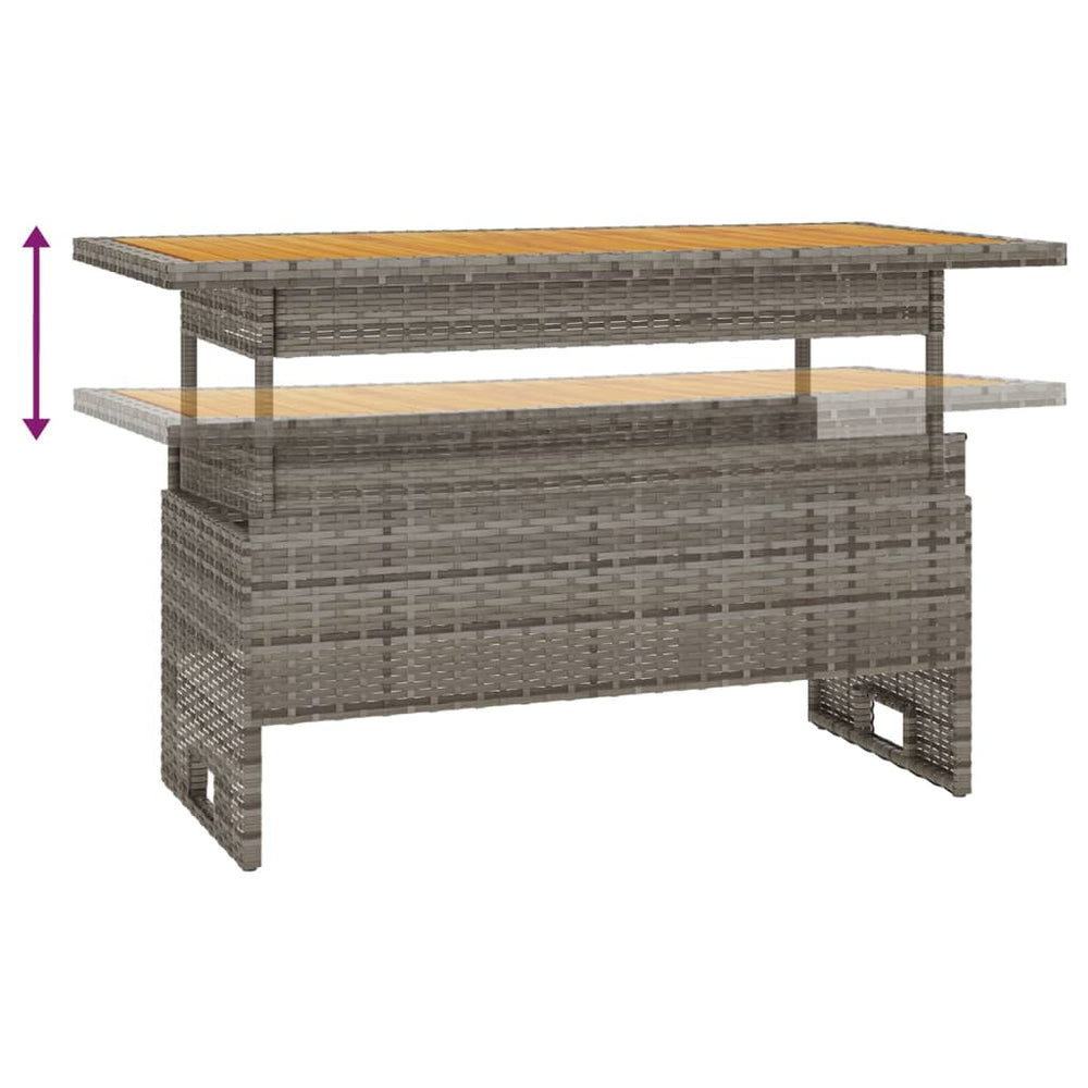 3-delige Loungeset met kussens poly rattan grijs MeubelReus