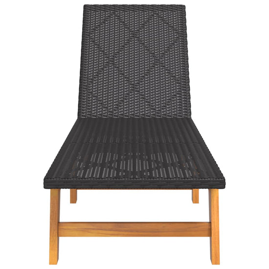 Ligbed met tafeltje poly rattan en massief acaciahout MeubelReus