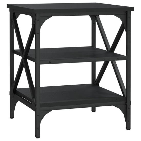 Bijzettafels 2 st 40x42x50 cm bewerkt hout zwart MeubelReus