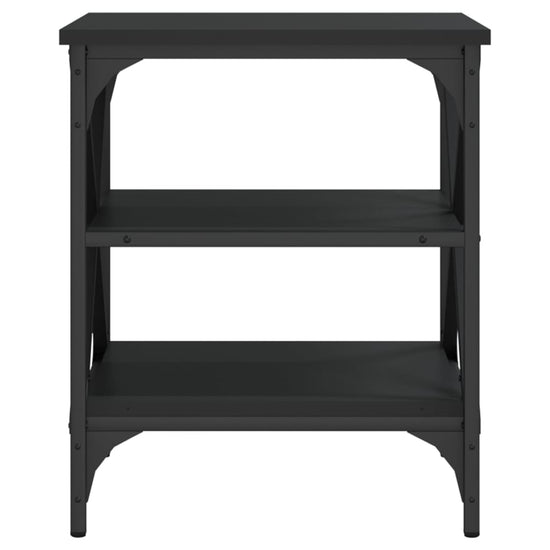 Bijzettafels 2 st 40x42x50 cm bewerkt hout zwart MeubelReus