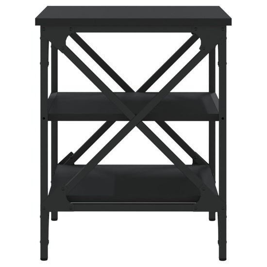 Bijzettafels 2 st 40x42x50 cm bewerkt hout zwart MeubelReus