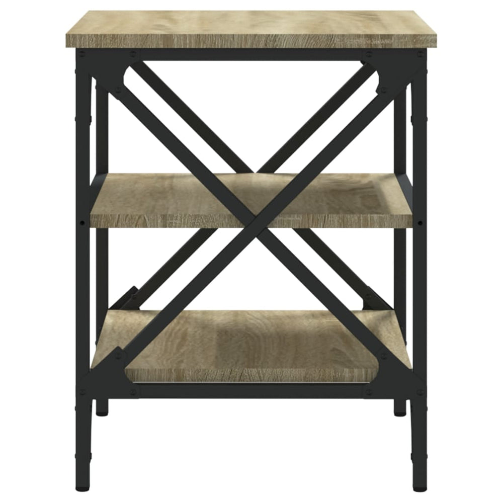 Bijzettafels 2 st 40x42x50 cm bewerkt hout sonoma eikenkleurig MeubelReus