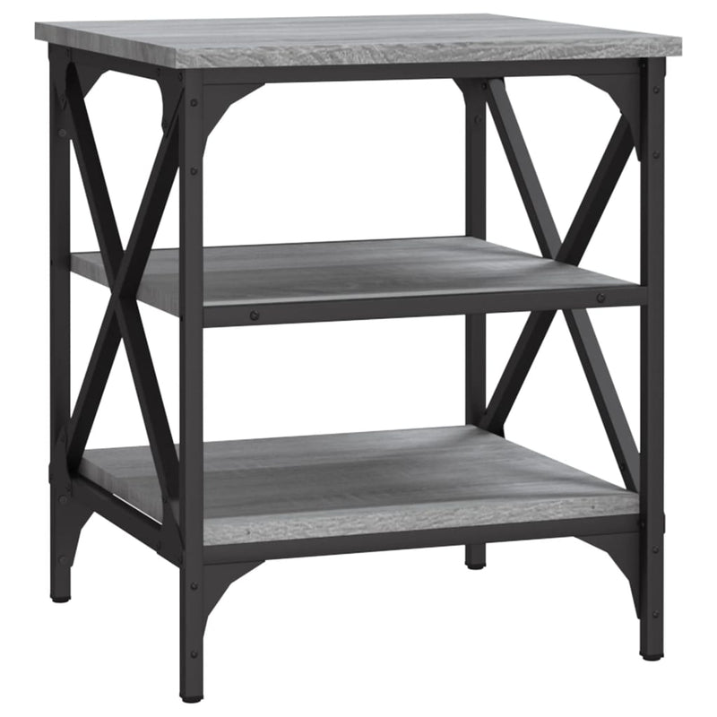 Bijzettafel 40x42x50 cm bewerkt hout grijs sonoma eikenkleurig MeubelReus