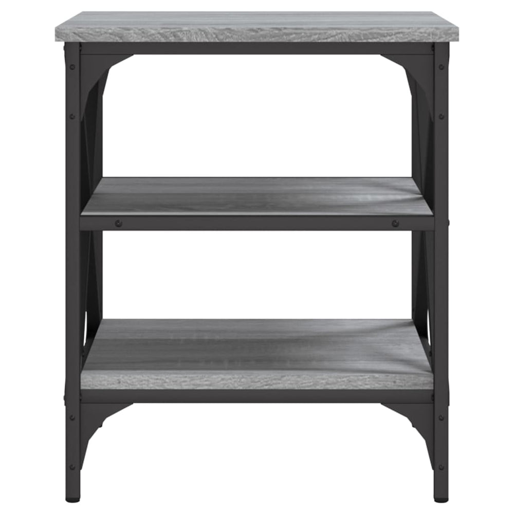 Bijzettafel 40x42x50 cm bewerkt hout grijs sonoma eikenkleurig MeubelReus