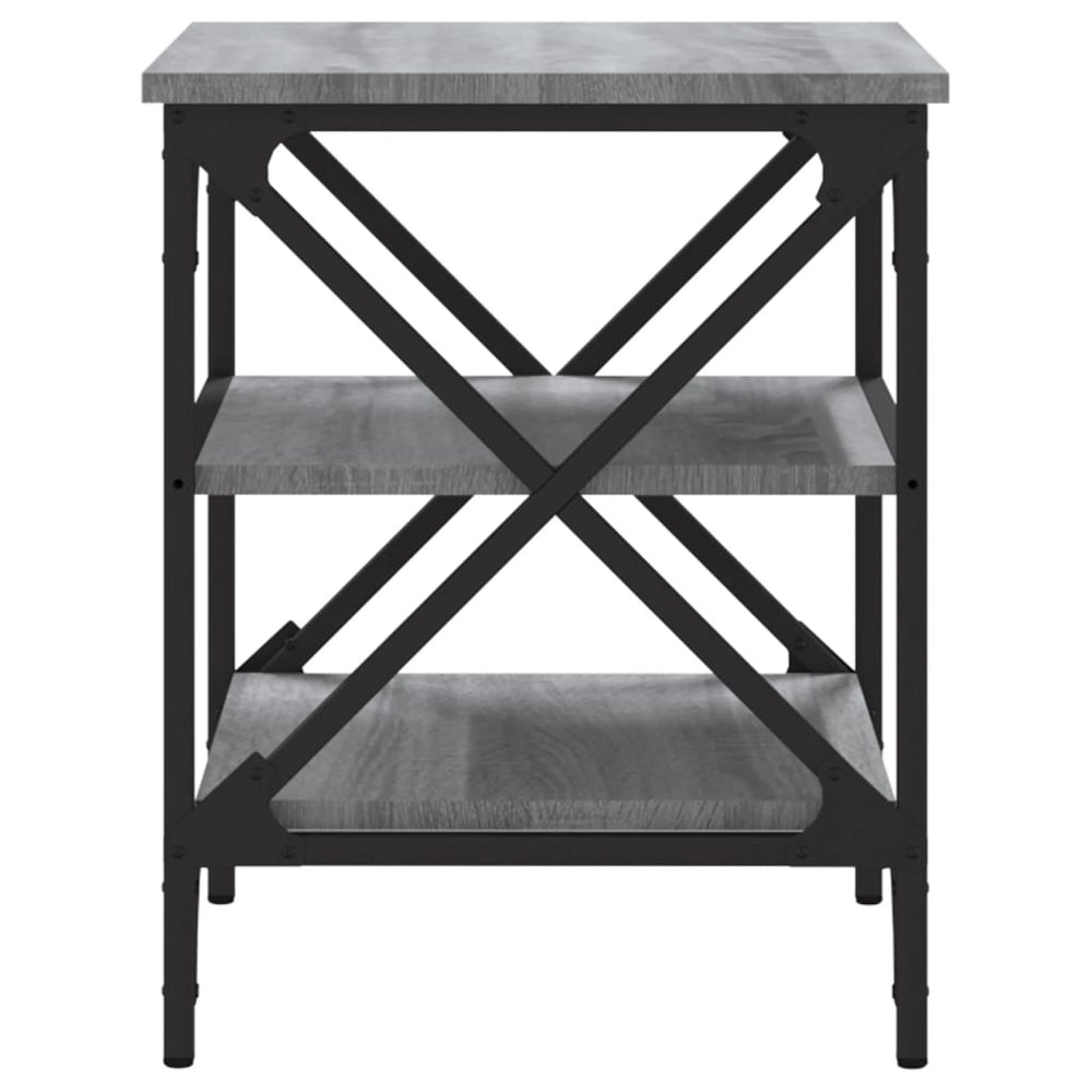 Bijzettafel 40x42x50 cm bewerkt hout grijs sonoma eikenkleurig MeubelReus