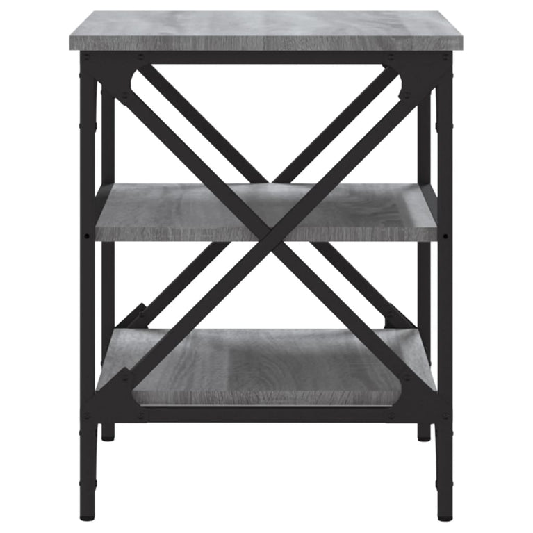 Bijzettafel 40x42x50 cm bewerkt hout grijs sonoma eikenkleurig MeubelReus