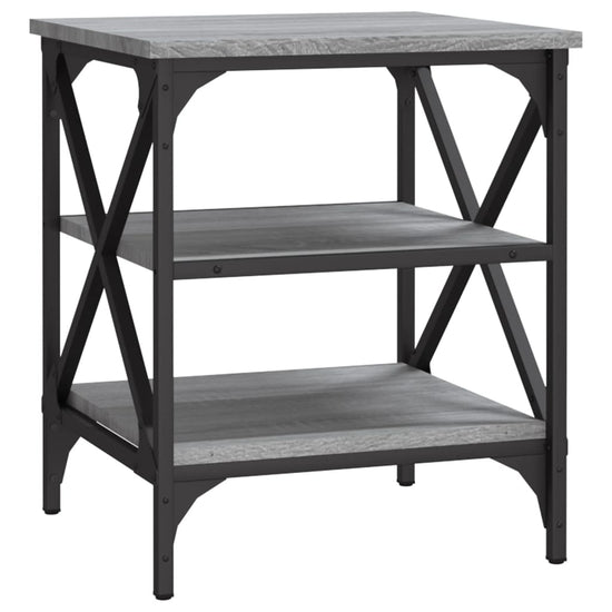 Bijzettafels 2 st 40x42x50 cm bewerkt hout grijs sonoma eiken MeubelReus