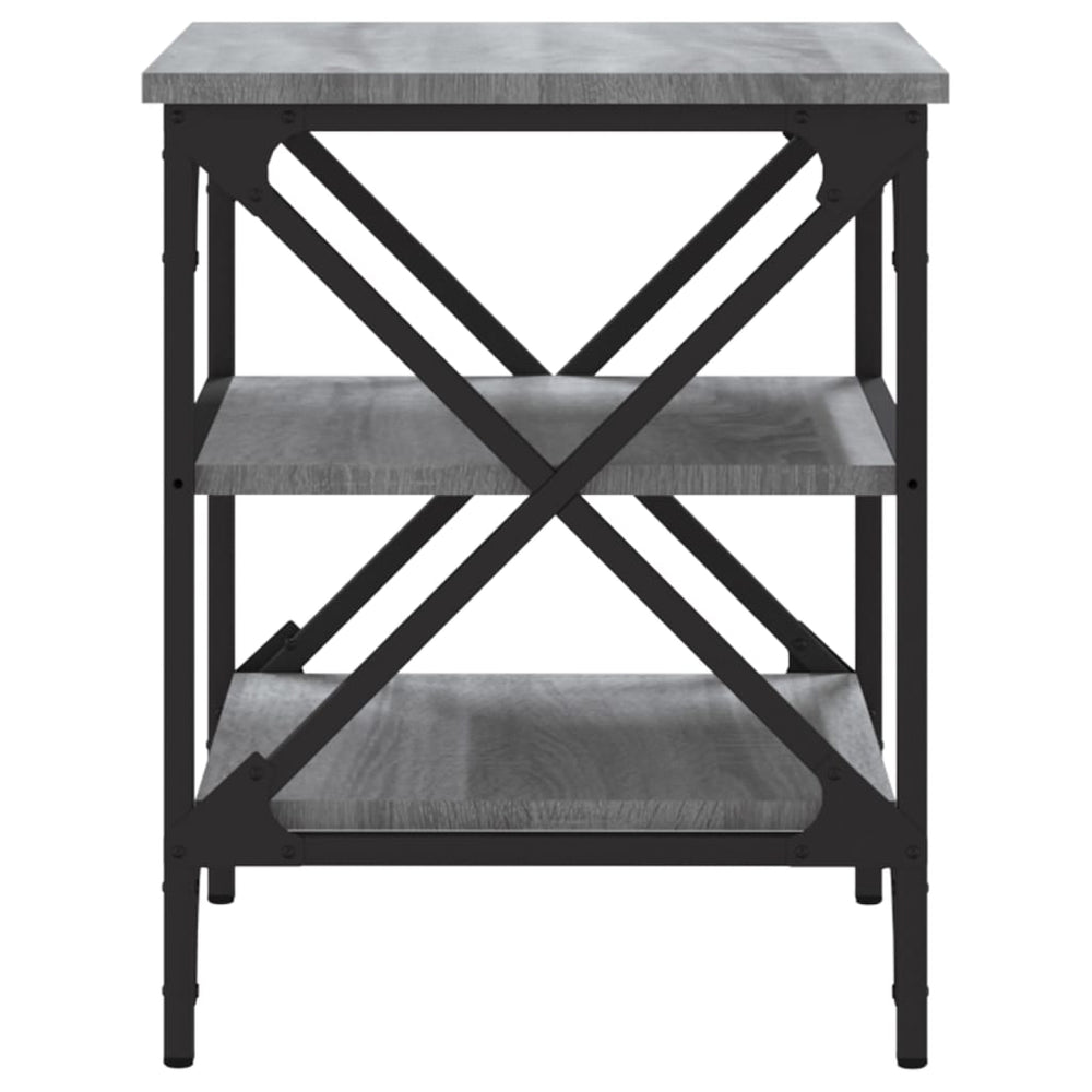 Bijzettafels 2 st 40x42x50 cm bewerkt hout grijs sonoma eiken MeubelReus