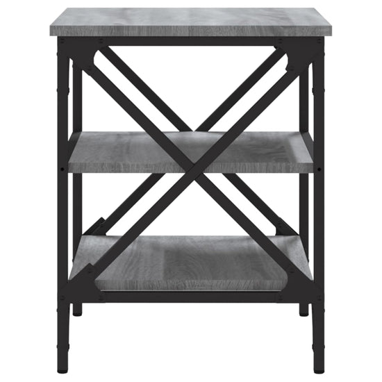 Bijzettafels 2 st 40x42x50 cm bewerkt hout grijs sonoma eiken MeubelReus
