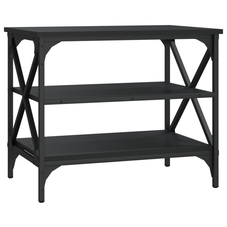 Tv-meubel 60x40x50 cm bewerkt hout zwart MeubelReus
