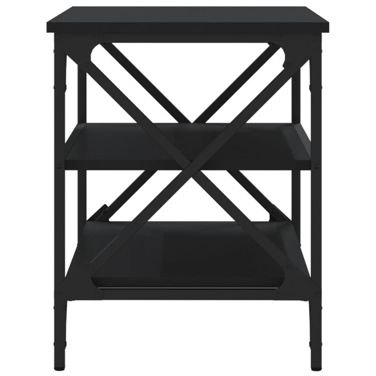 Tv-meubel 60x40x50 cm bewerkt hout zwart MeubelReus