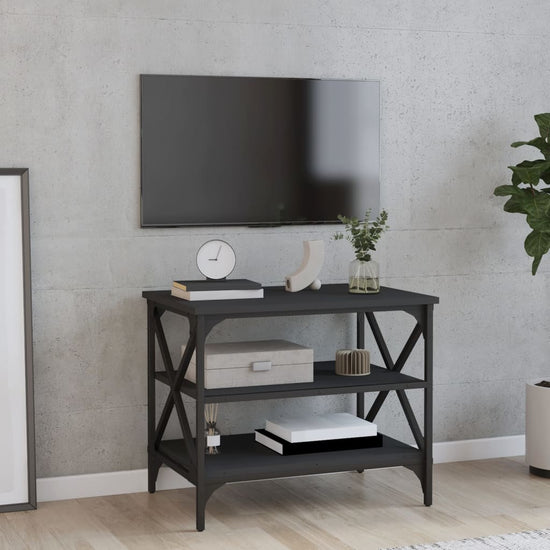Tv-meubel 60x40x50 cm bewerkt hout zwart MeubelReus