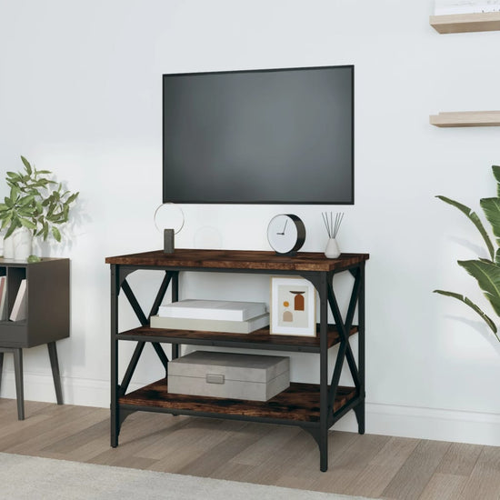 Tv-meubel 60x40x50 cm bewerkt hout gerookt eikenkleurig MeubelReus