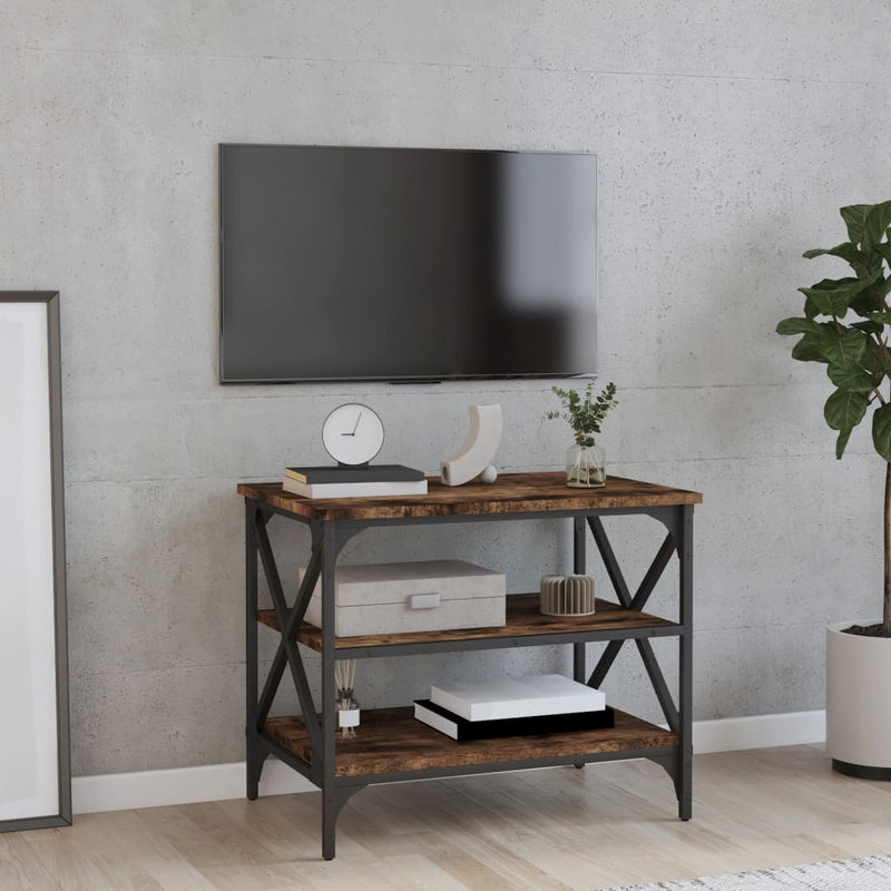 Tv-meubel 60x40x50 cm bewerkt hout gerookt eikenkleurig MeubelReus