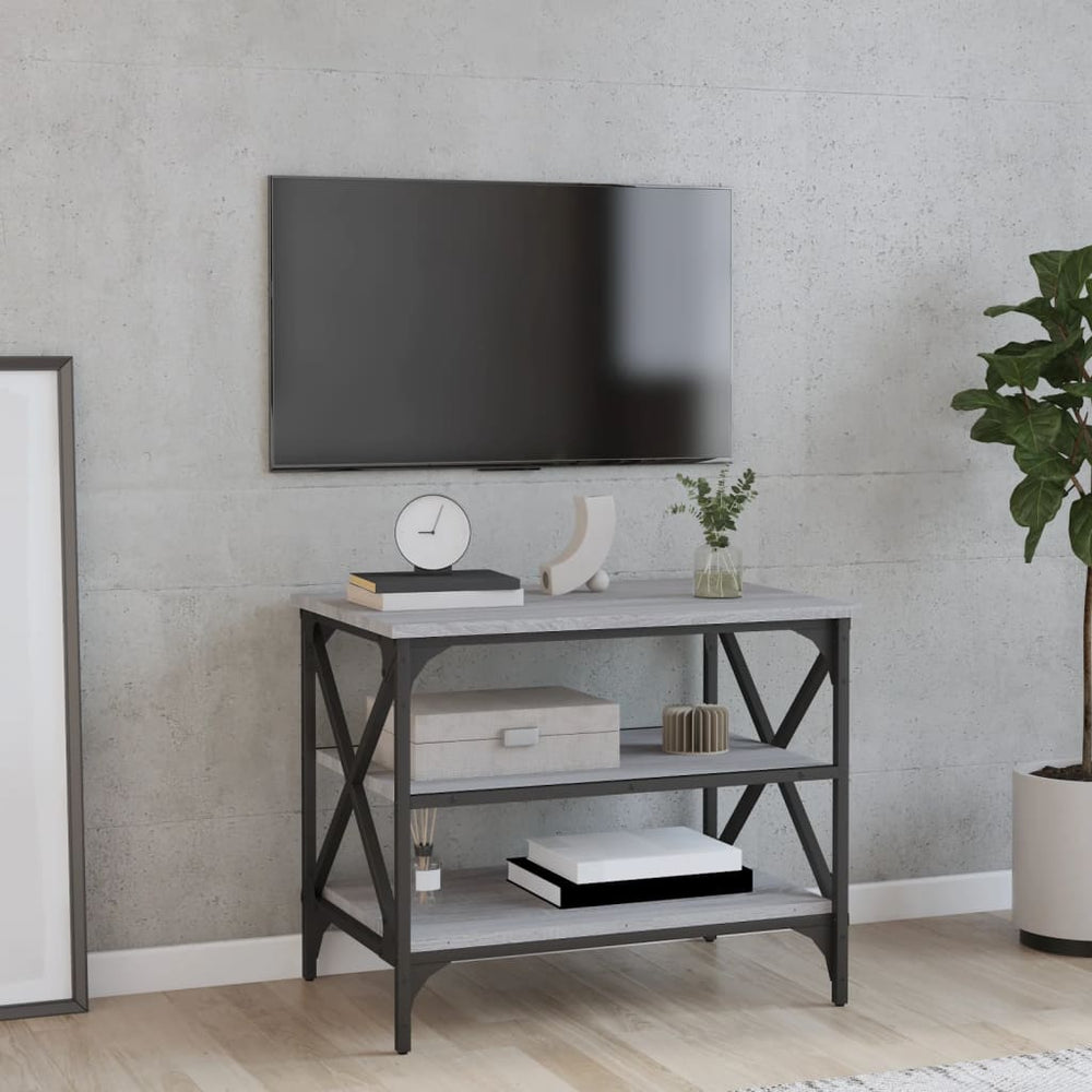 Tv-meubel 60x40x50 cm bewerkt hout grijs sonoma eikenkleurig MeubelReus