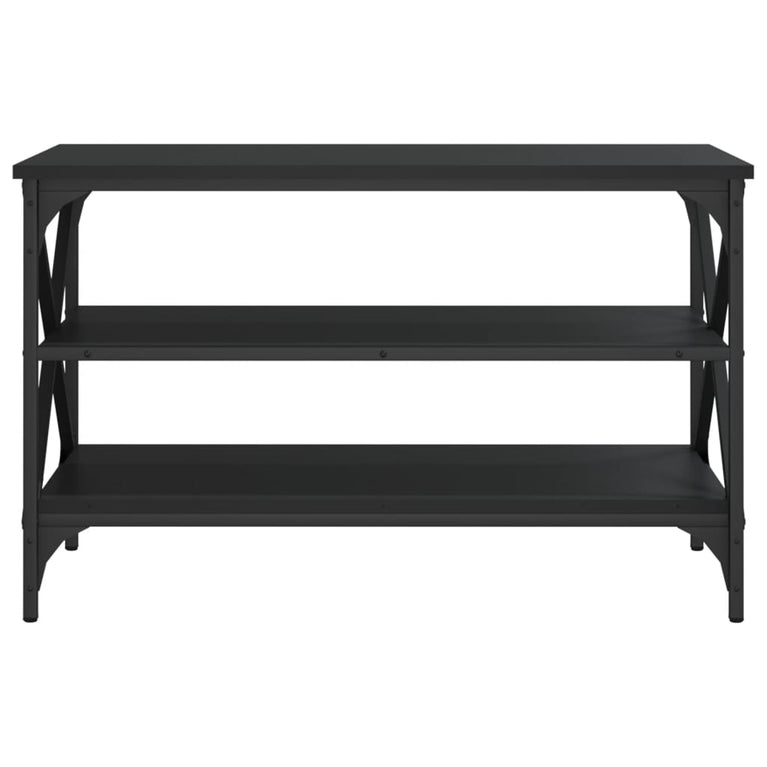 Tv-meubel 80x40x50 cm bewerkt hout zwart MeubelReus