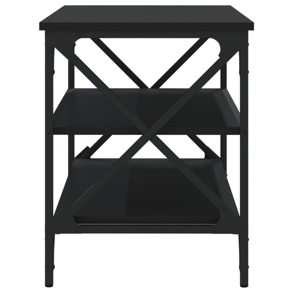 Tv-meubel 80x40x50 cm bewerkt hout zwart MeubelReus