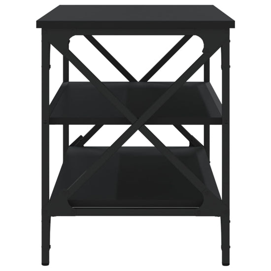 Tv-meubel 80x40x50 cm bewerkt hout zwart MeubelReus