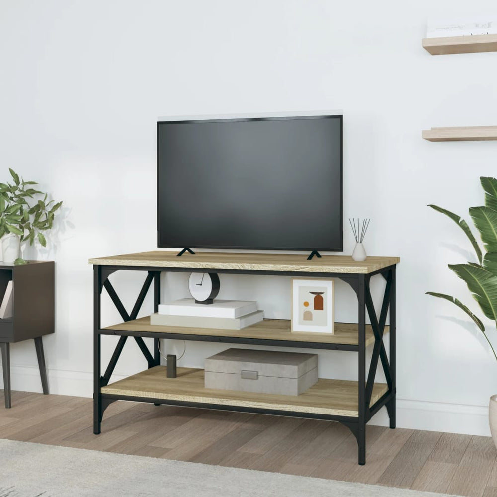 Tv-meubel 80x40x50 cm bewerkt hout sonoma eikenkleurig MeubelReus