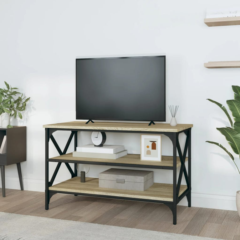 Tv-meubel 80x40x50 cm bewerkt hout sonoma eikenkleurig MeubelReus