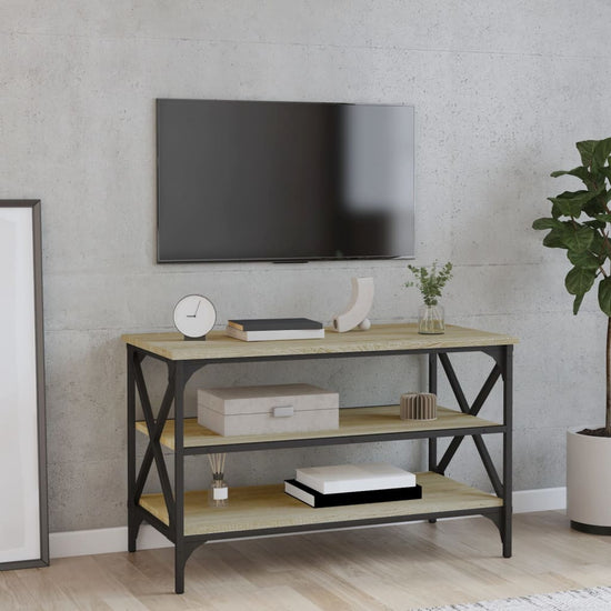 Tv-meubel 80x40x50 cm bewerkt hout sonoma eikenkleurig MeubelReus