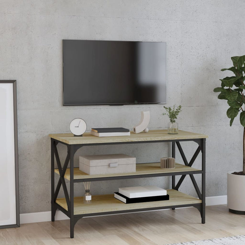 Tv-meubel 80x40x50 cm bewerkt hout sonoma eikenkleurig MeubelReus