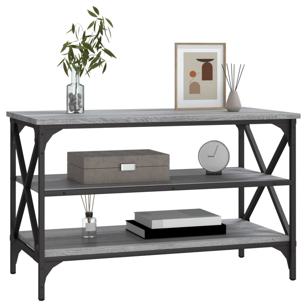 Tv-meubel 80x40x50 cm bewerkt hout grijs sonoma eikenkleurig MeubelReus