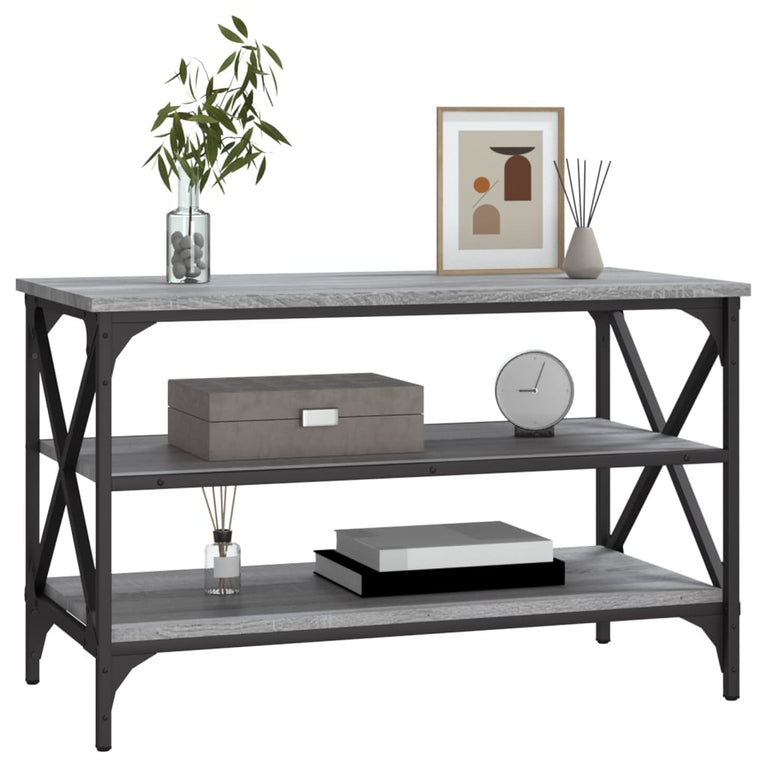 Tv-meubel 80x40x50 cm bewerkt hout grijs sonoma eikenkleurig MeubelReus