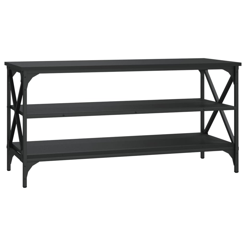 Tv-meubel 100x40x50 cm bewerkt hout zwart MeubelReus
