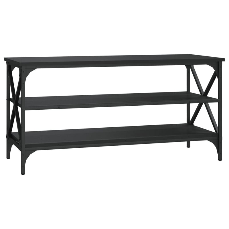 Tv-meubel 100x40x50 cm bewerkt hout zwart MeubelReus