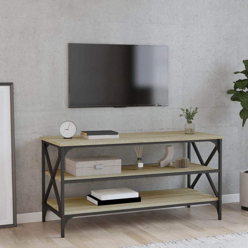 Tv-meubel 100x40x50 cm bewerkt hout sonoma eikenkleurig MeubelReus