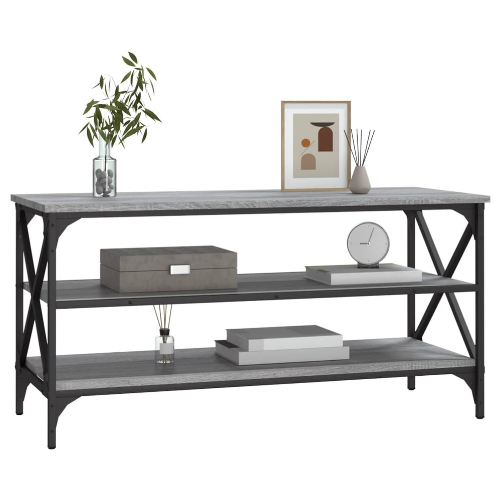 Tv-meubel 100x40x50 cm bewerkt hout grijs sonoma eikenkleurig MeubelReus
