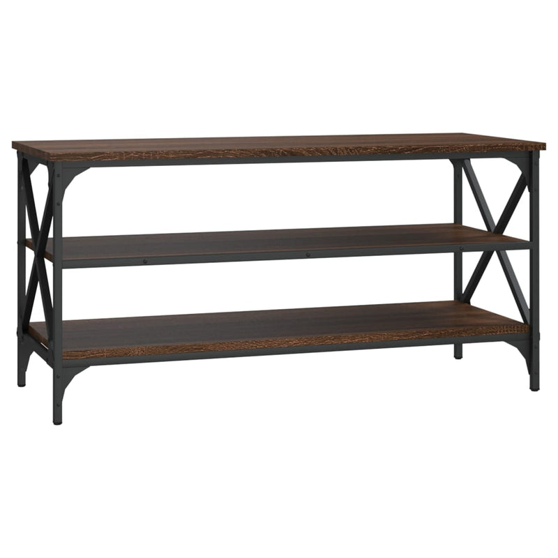 Tv-meubel 100x40x50 cm bewerkt hout bruin eikenkleur MeubelReus