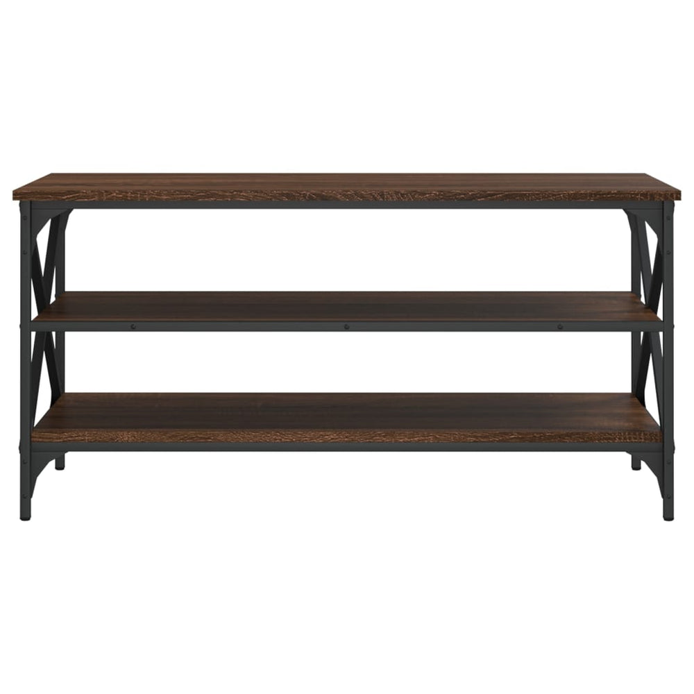 Tv-meubel 100x40x50 cm bewerkt hout bruin eikenkleur MeubelReus