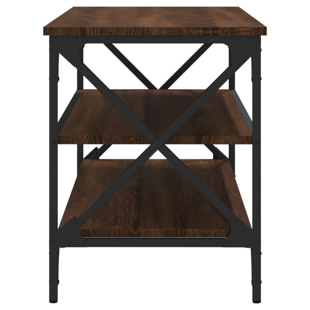 Tv-meubel 100x40x50 cm bewerkt hout bruin eikenkleur MeubelReus