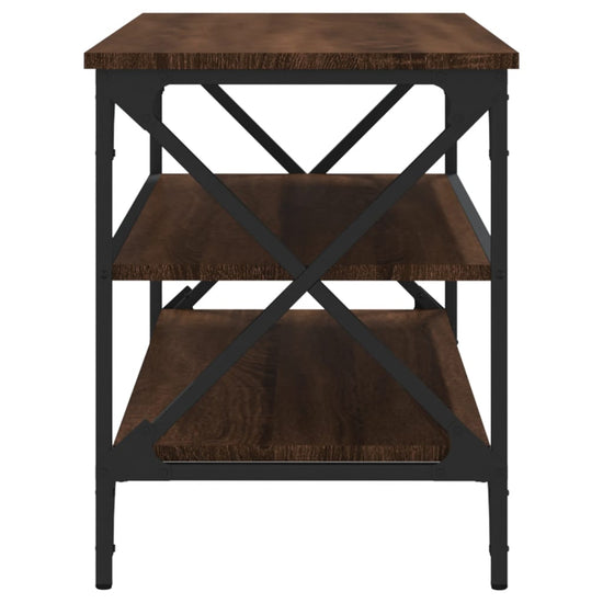 Tv-meubel 100x40x50 cm bewerkt hout bruin eikenkleur MeubelReus