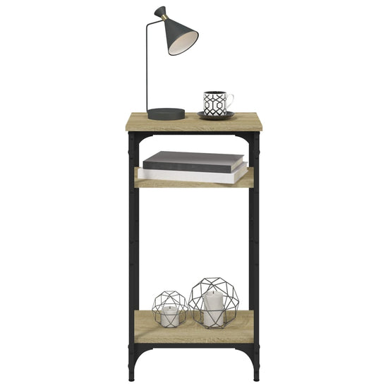 Bijzettafel 40x30x75 cm bewerkt hout sonoma eikenkleurig MeubelReus