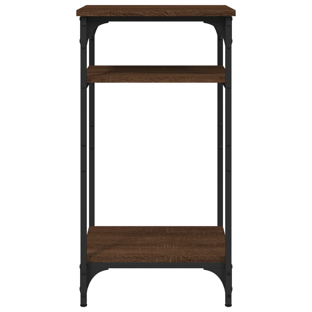 Bijzettafel 40x30x75 cm bewerkt hout bruin eikenkleur MeubelReus