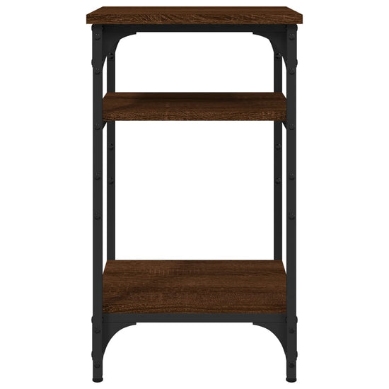 Bijzettafel 35x30x60 cm bewerkt hout bruin eikenkleur MeubelReus