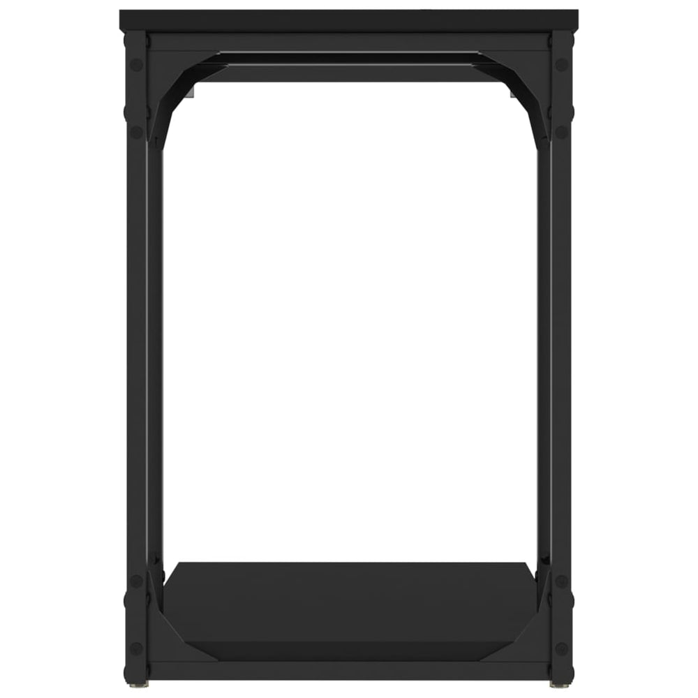 Bijzettafel 50x35x52 cm bewerkt hout zwart MeubelReus