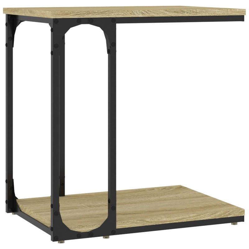 Bijzettafel 50x35x52 cm bewerkt hout sonoma eikenkleurig MeubelReus
